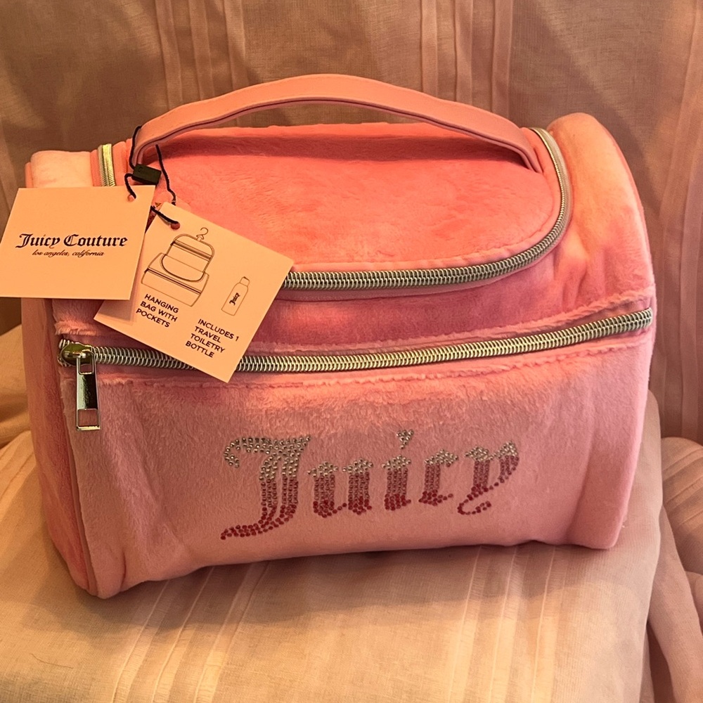 Juicy Couture Blush Pink Travel Cosmetic Bag